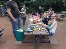 Good food and good friends! (photo by M. Peuramäki-Brown)